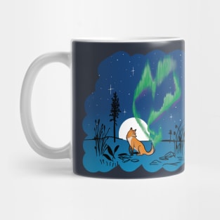 Fox fires in the sky in Lapland Mug